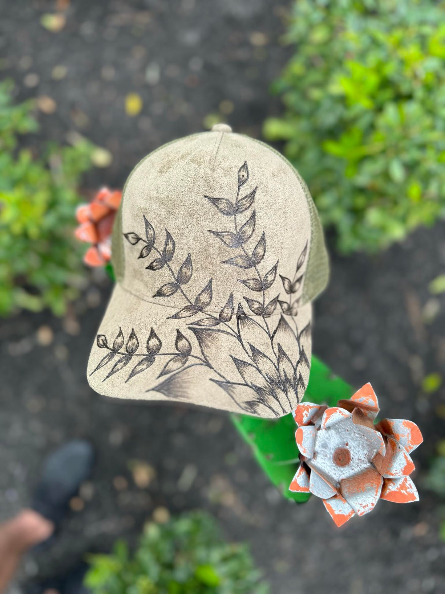 OLIVE Baseball Burned Hat