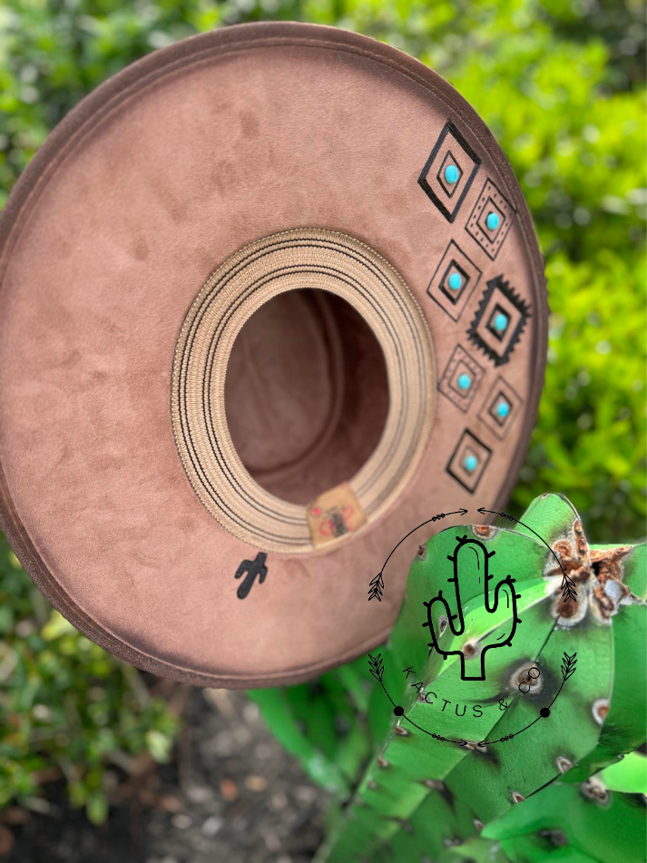 Southwest design Burned Hat