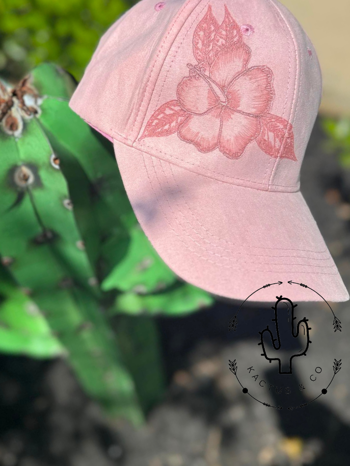 Pink Baseball Burned Hat