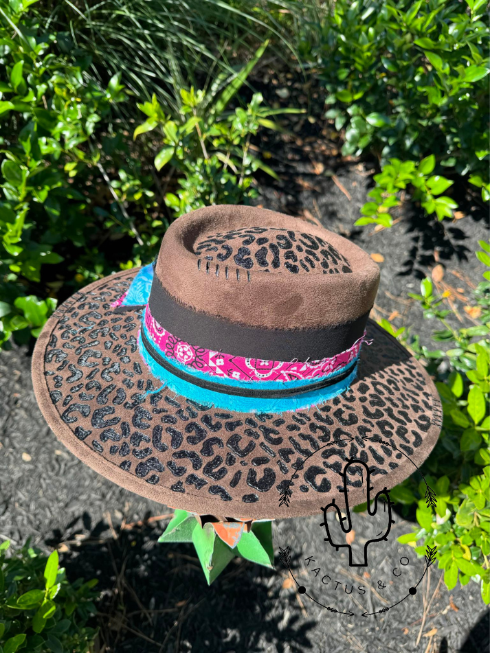 Leopard Burned Hat