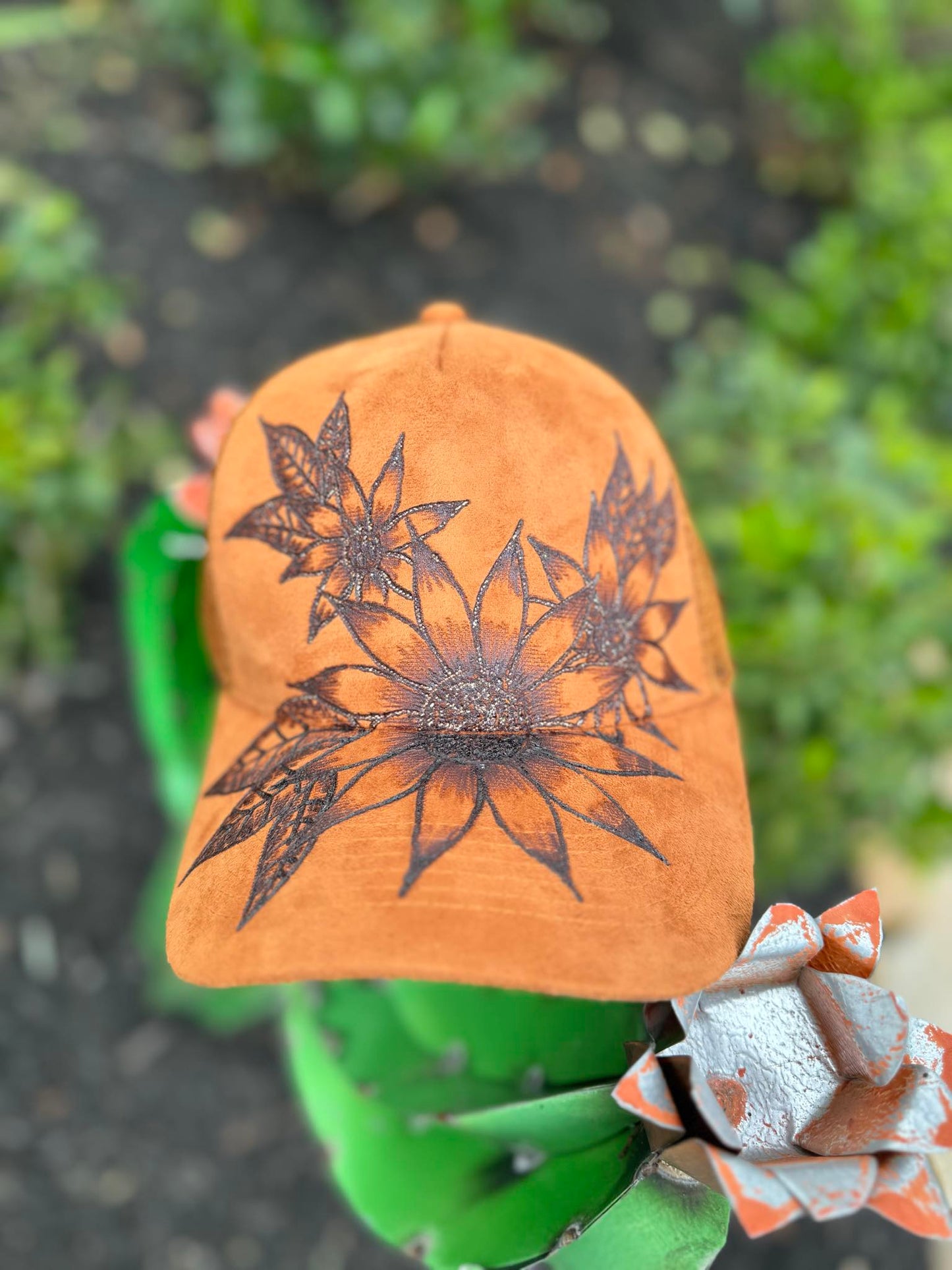 BROWN Baseball Burned Hat