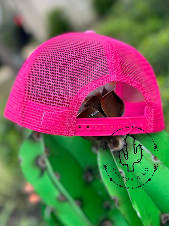 PINK- Leopard and Sunflower Baseball Burned Hat