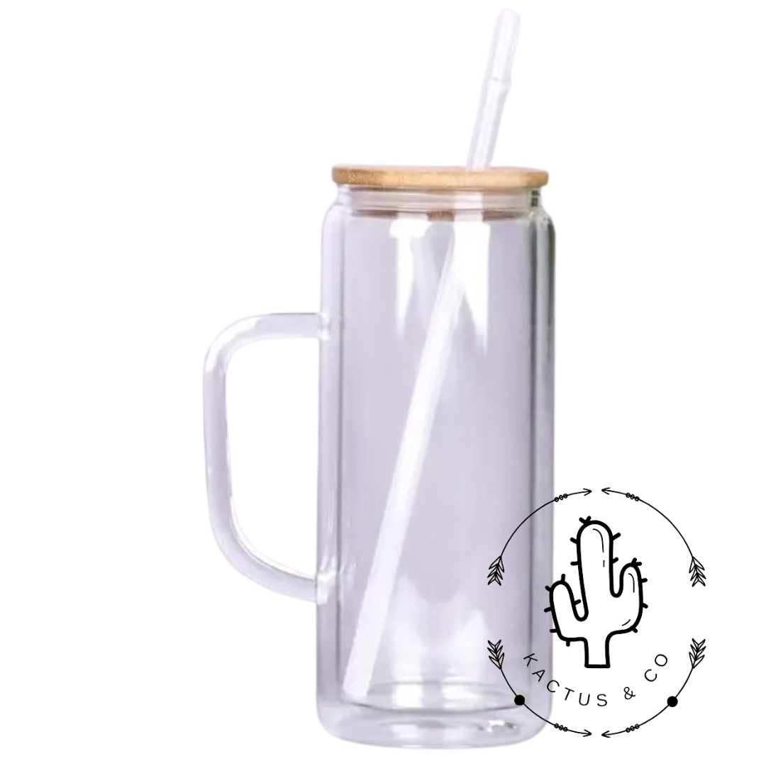 20 oz Snow Globe with Handle-GLASS