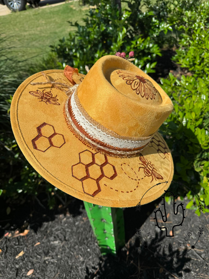 Honey Bee Burned Hat