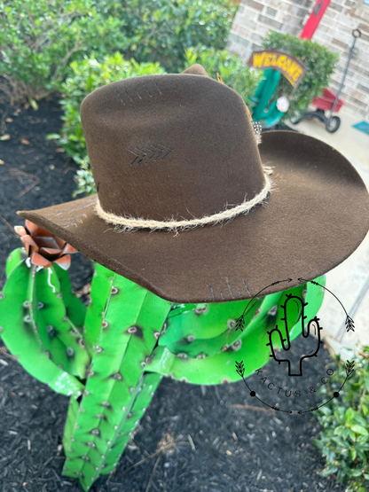 Rancher with Sunflower Burned Hat