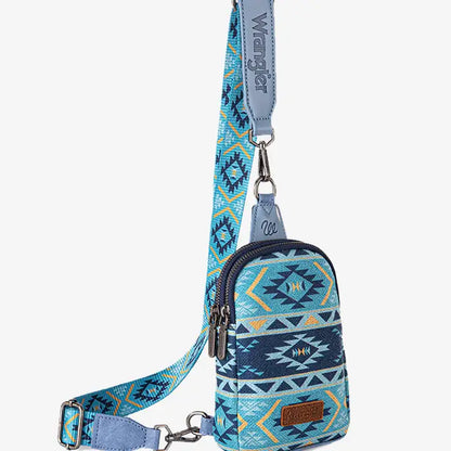 Wrangler Southwestern Print Canvas Crossbody/Sling/Chest Bag